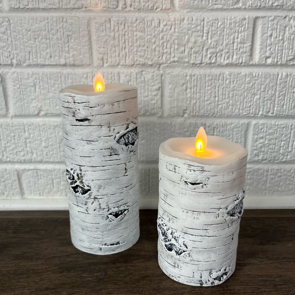 Set of Flameless Birch Candles